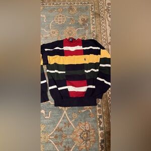 Vintage Nautica Cotton Crewneck Color Block Sweater XL